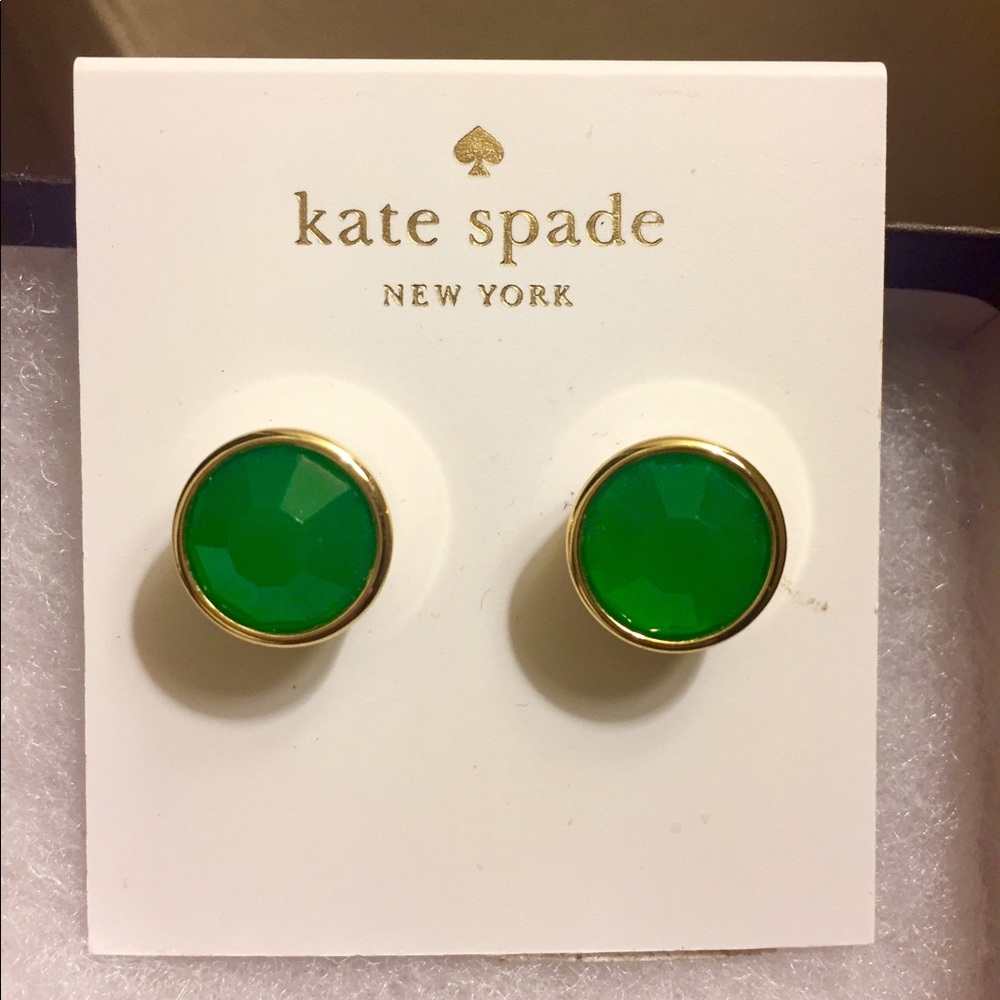 Emerald Green Gum Drop Earrings