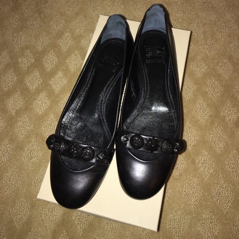 Black Burberry Mary Jane Flats