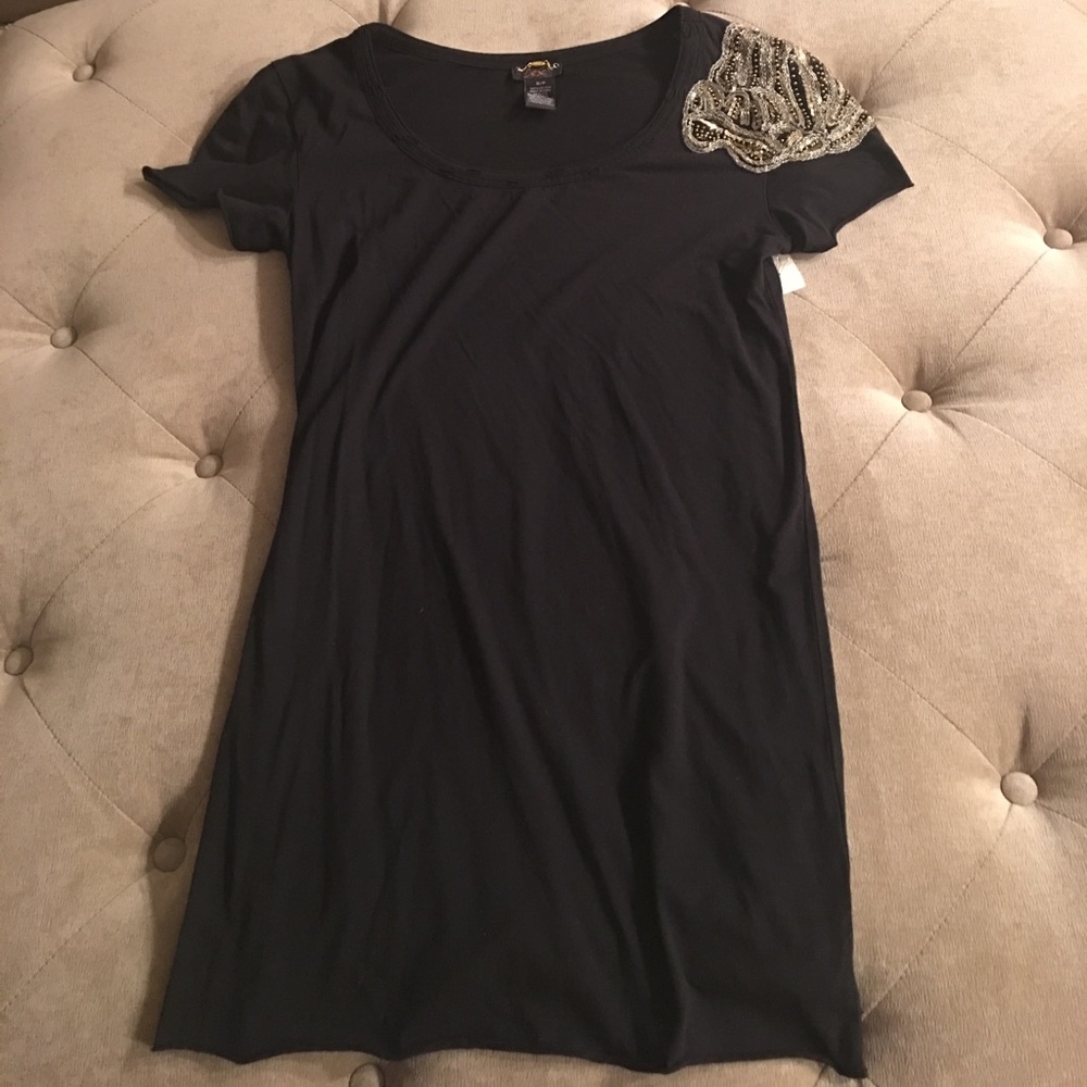 Long T-Shirt with Sequence shoulder