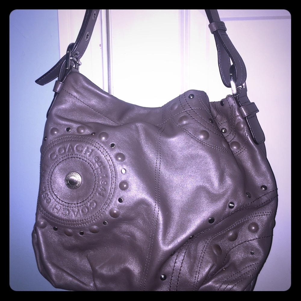 Grey Coach handbag