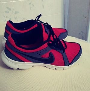 Size 5.5Y red and grey Nikes