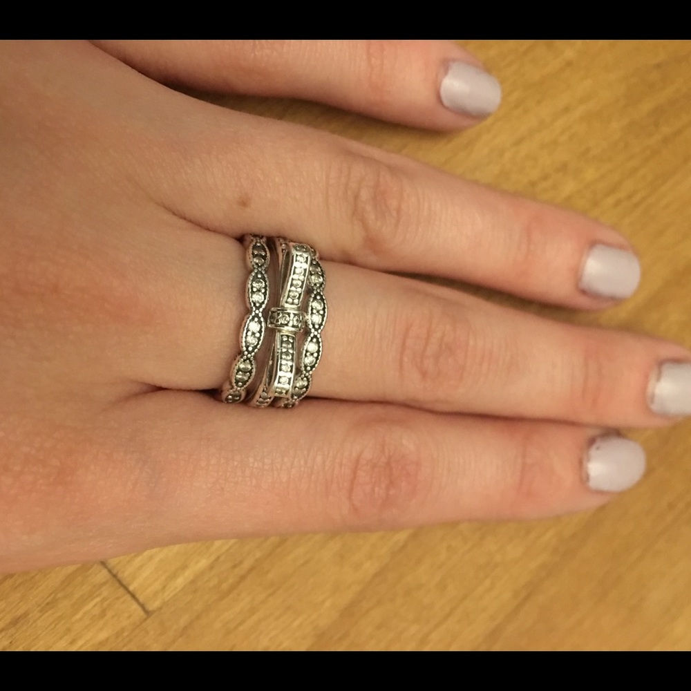 Pandora jewelry stacking rings! Great condition!