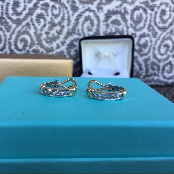 55 off Kay Jewelers Jewelry 🦋SALE 🦋14KT Gold 0.5 CT TW Diamond Hoop