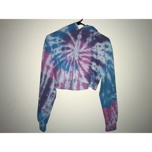 Tie Dye cropped hoodie