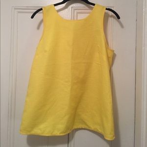J. Crew yellow open back top
