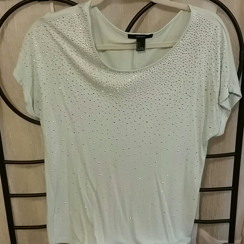 Aqua Green Sparkly Blouse