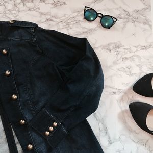 Military Denim Jacket (PLUS)