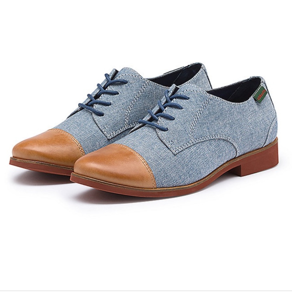 G.H. Bass Evelyn Tan & Denim Oxfords