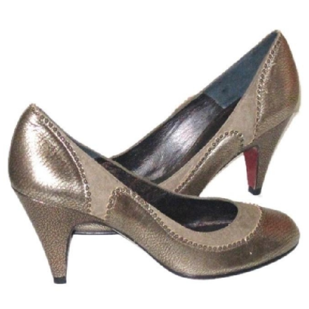 Rebeca Sanver 2 Tone Bronze Gold Leather