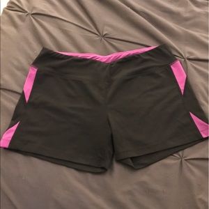Black & purple athletic shorts