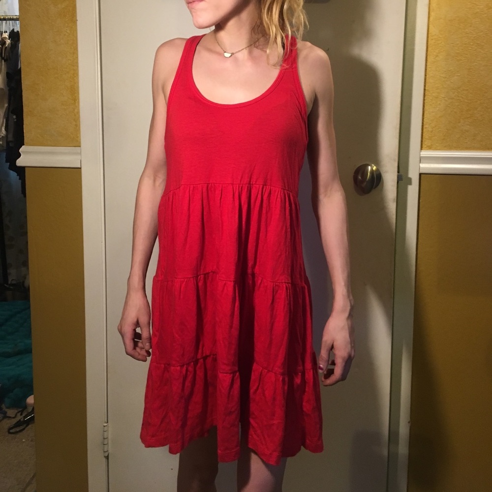 Red summer dress