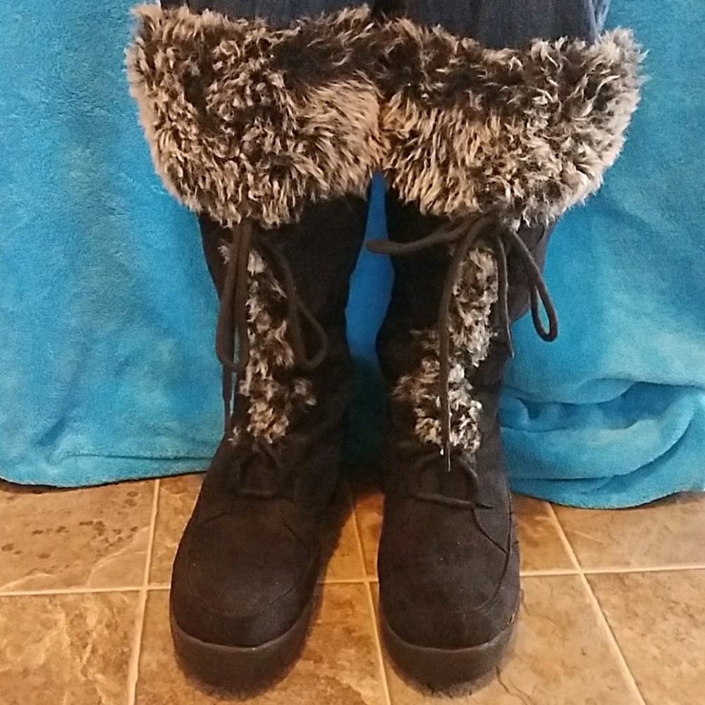 Furry boots