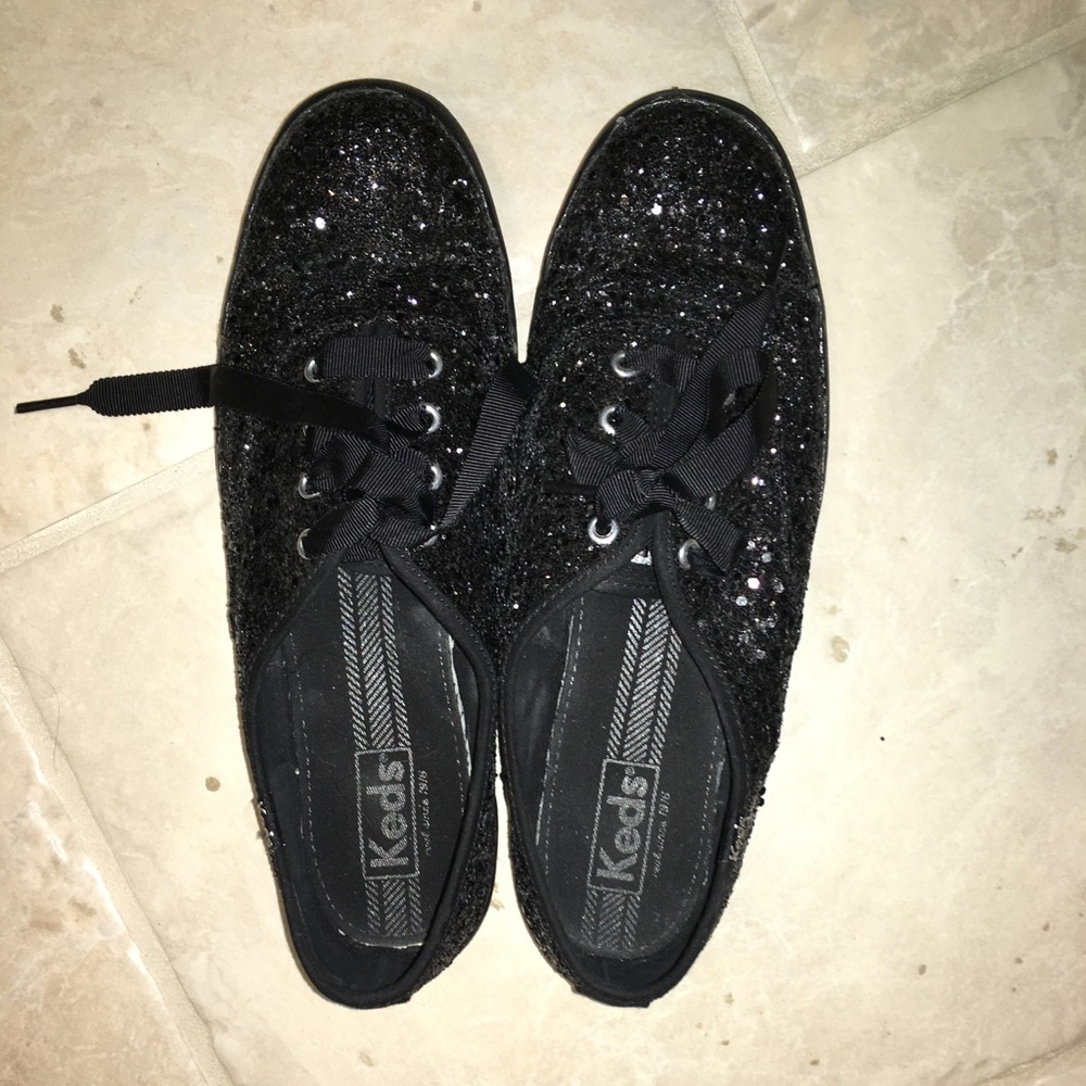 Black Glitter Keds