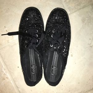 Black Glitter Keds