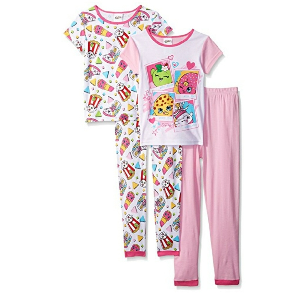 Shopkins Girls Keep Shopping 4 Piece Pajama Set
