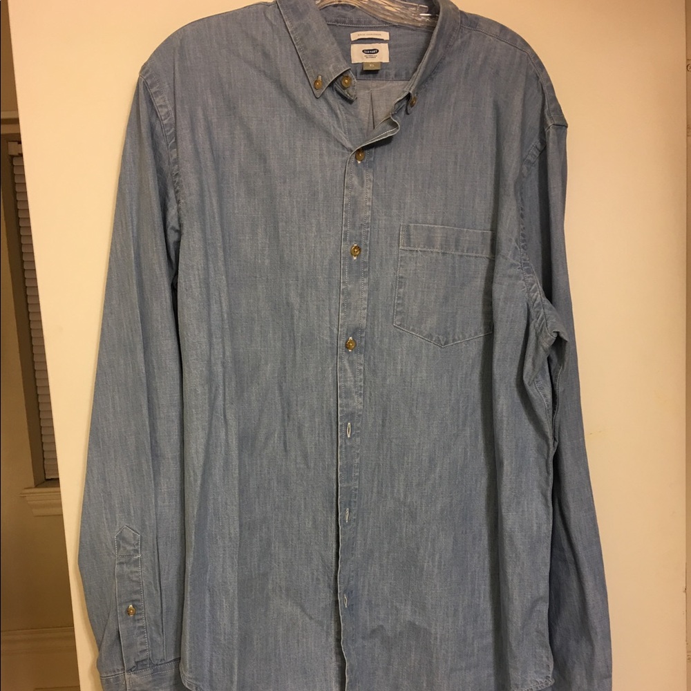 Old navy XL blue jean button down