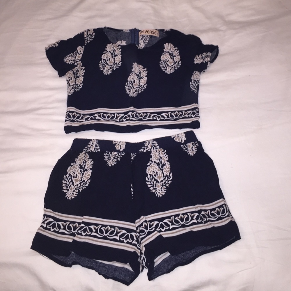 Navy Two Piece Set