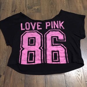 Victoria's Secret Pink black crop top M