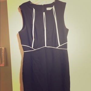 Calvin Klein black and white dress