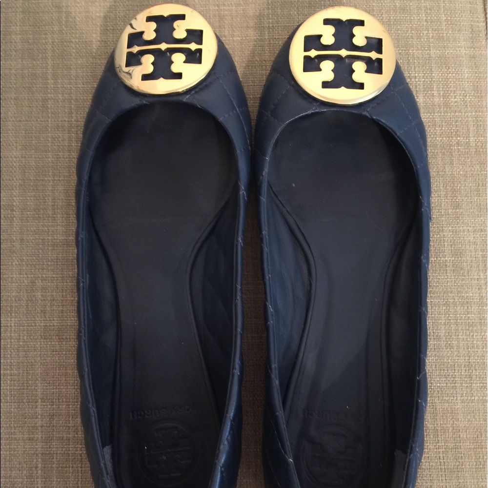 Tory Burch - Size 9 Quilted Navy Flats!
