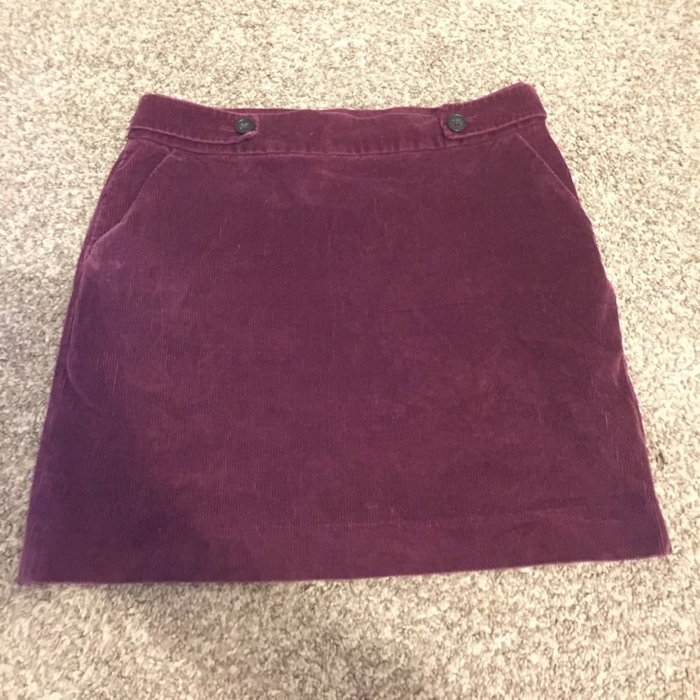 Maroon corduroy skirt
