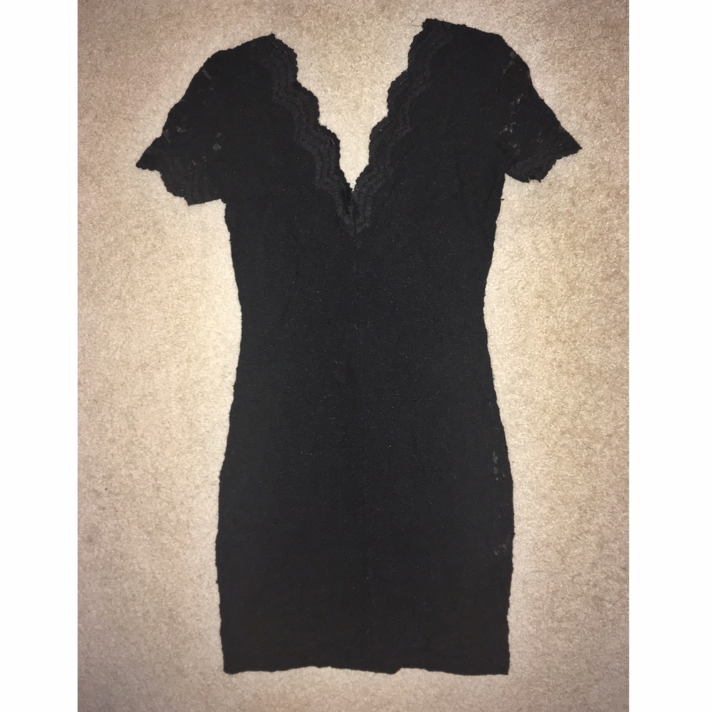 black lace dress