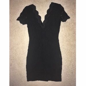 black lace dress