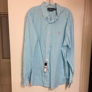 Ralph Lauren blue and white long sleeve