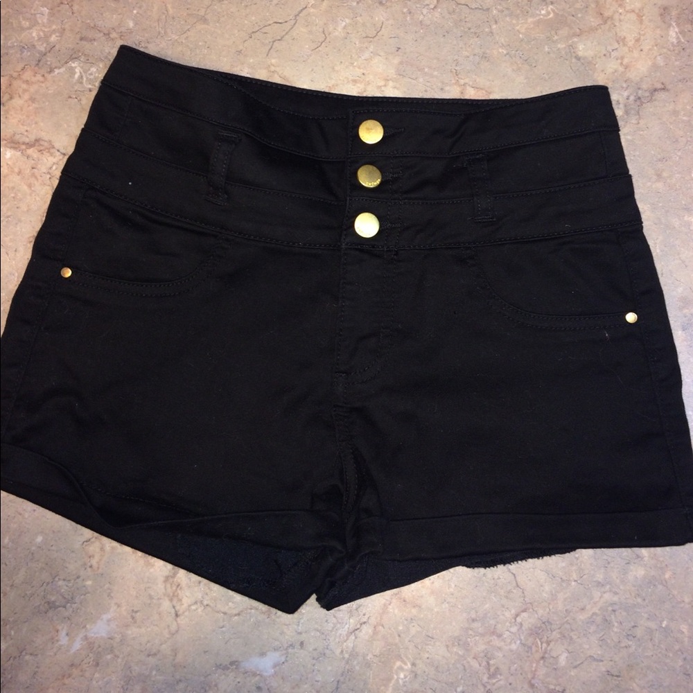 Black high waisted shorts
