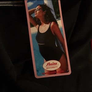 Black Zipper One Piece Anita Maternity Swim Suit