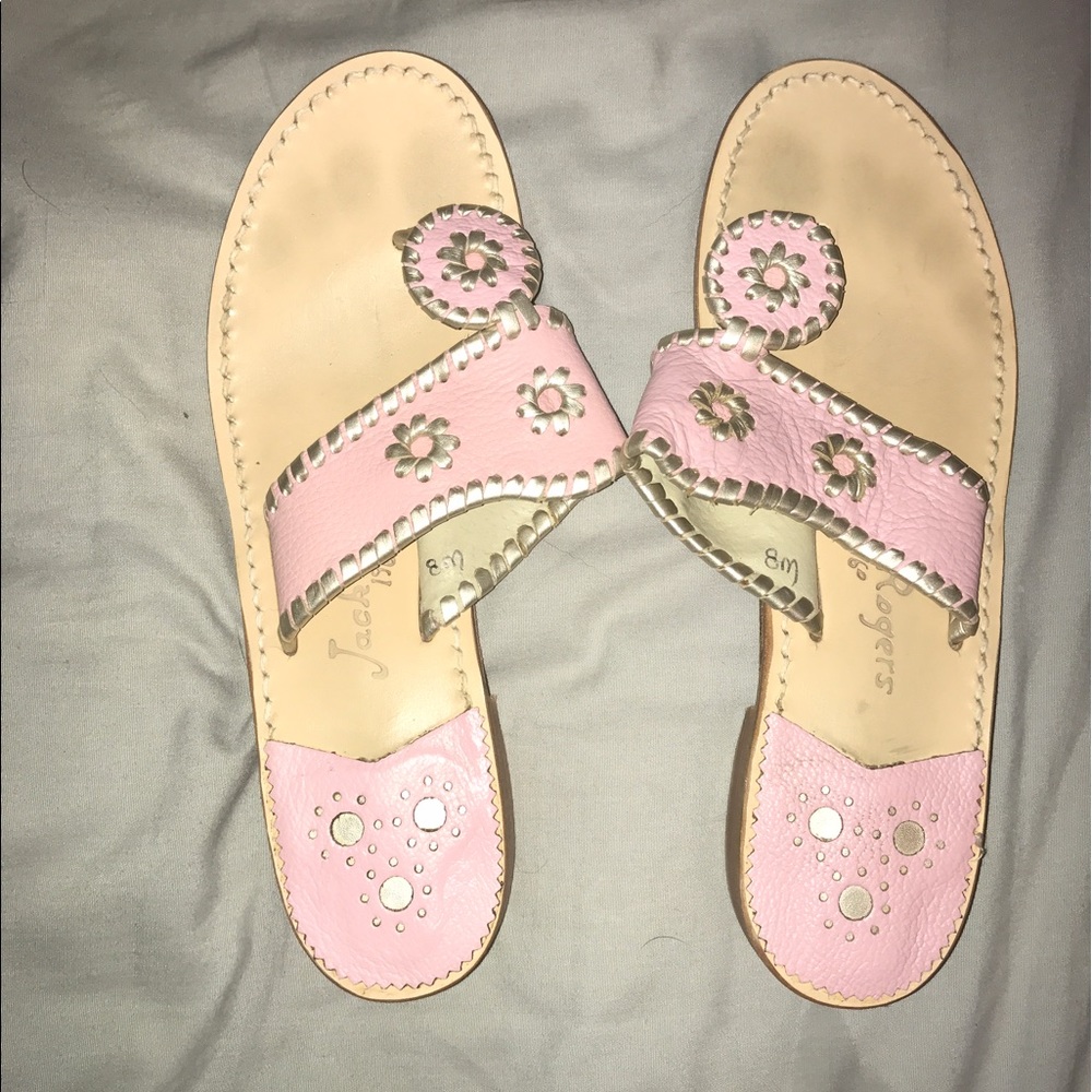 Light pink jack rogers sandals! Size 8