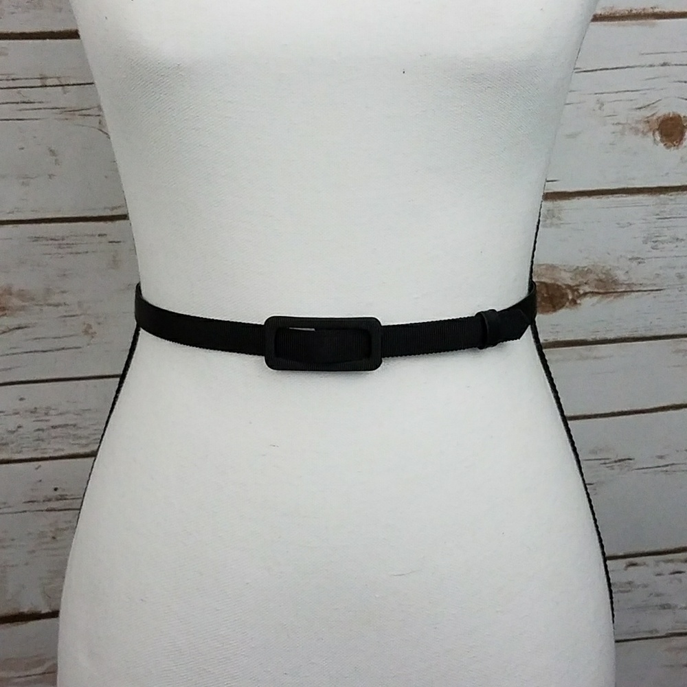 {@405dec} Black Grosgrain Ribbon Covered Belt