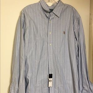 Ralph Lauren blue and white button down