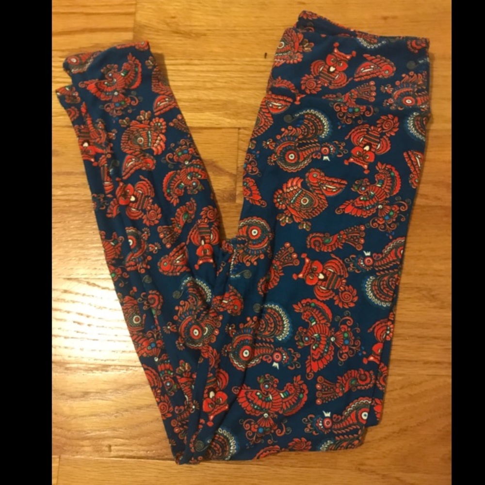 Never Worn LuLaRoe OS Leggings - birds