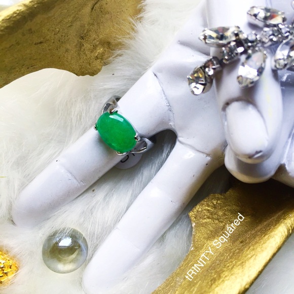 . {GREEN BERLY} Silver cocktail ring 8 - Picture 3 of 8