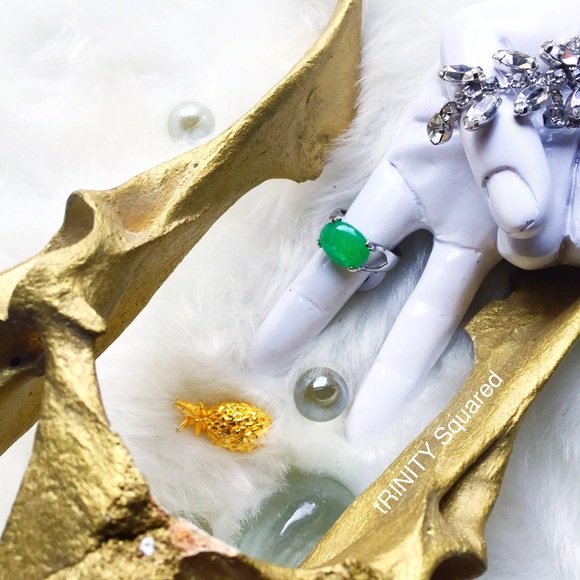 . {GREEN BERLY} Silver cocktail ring 8 - Picture 5 of 8