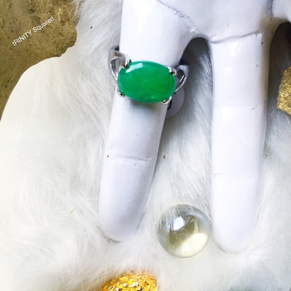 . {GREEN BERLY} Silver cocktail ring 8 - Picture 2 of 8