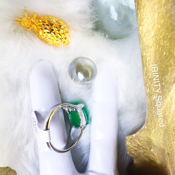 . {GREEN BERLY} Silver cocktail ring 8 - Picture 7 of 8