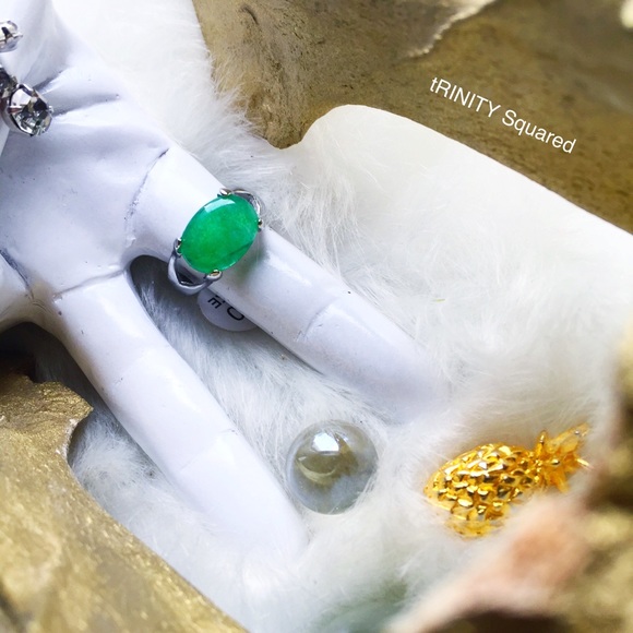 . {GREEN BERLY} Silver cocktail ring 8 - Picture 8 of 8