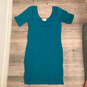 Teal tight stretchy dress