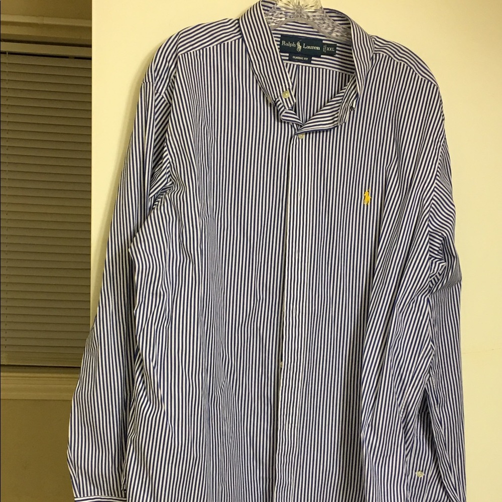 Ralph Lauren Blue and white button down