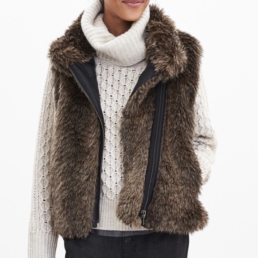 Faux fur vest