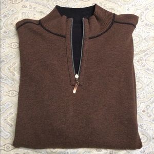 Tommy Bahama brown/black reversible 1/4 zip Tommy Bahama brown/black reversible 1/4 zip