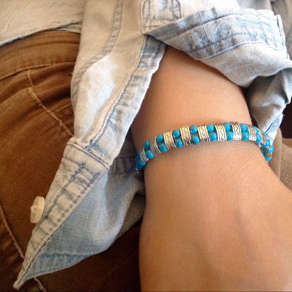 Turquoise silver bracelet