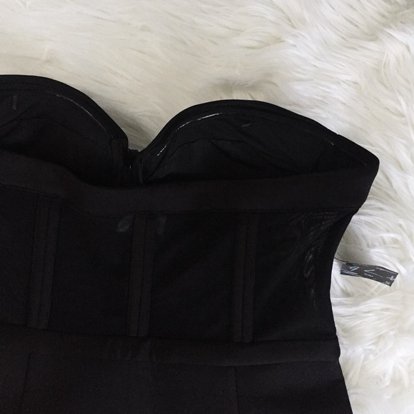 Strapless Zipper Neoprene Dress - Picture 6 of 8