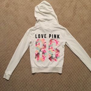 Pink V.S. zip-up hoodie