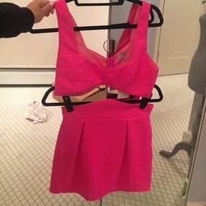 Tobi (unworn) hot pink two piece set
