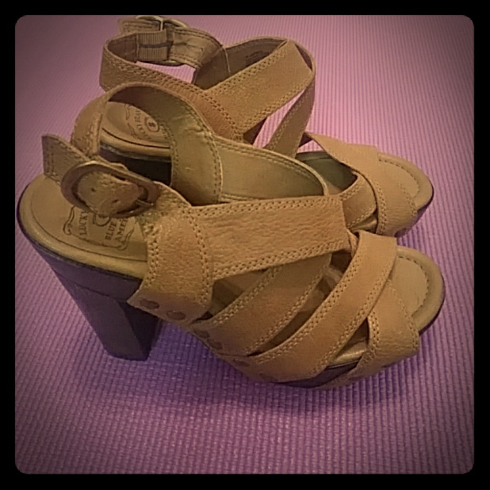 Lucky Brand Leather Platform Heels