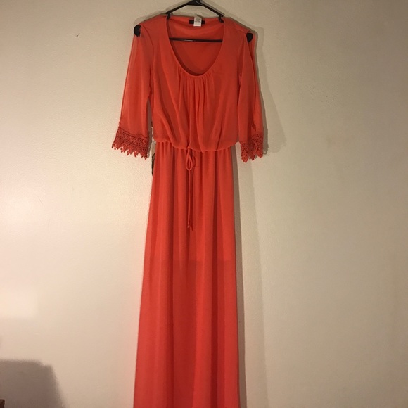 Coral Maxi Dress - Picture 4 of 5