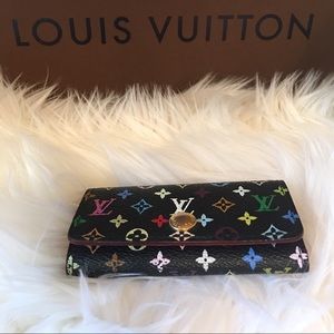 Authentic multicolored mono noir 4 key case holder